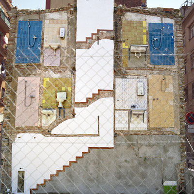 intervention artistique sur façade